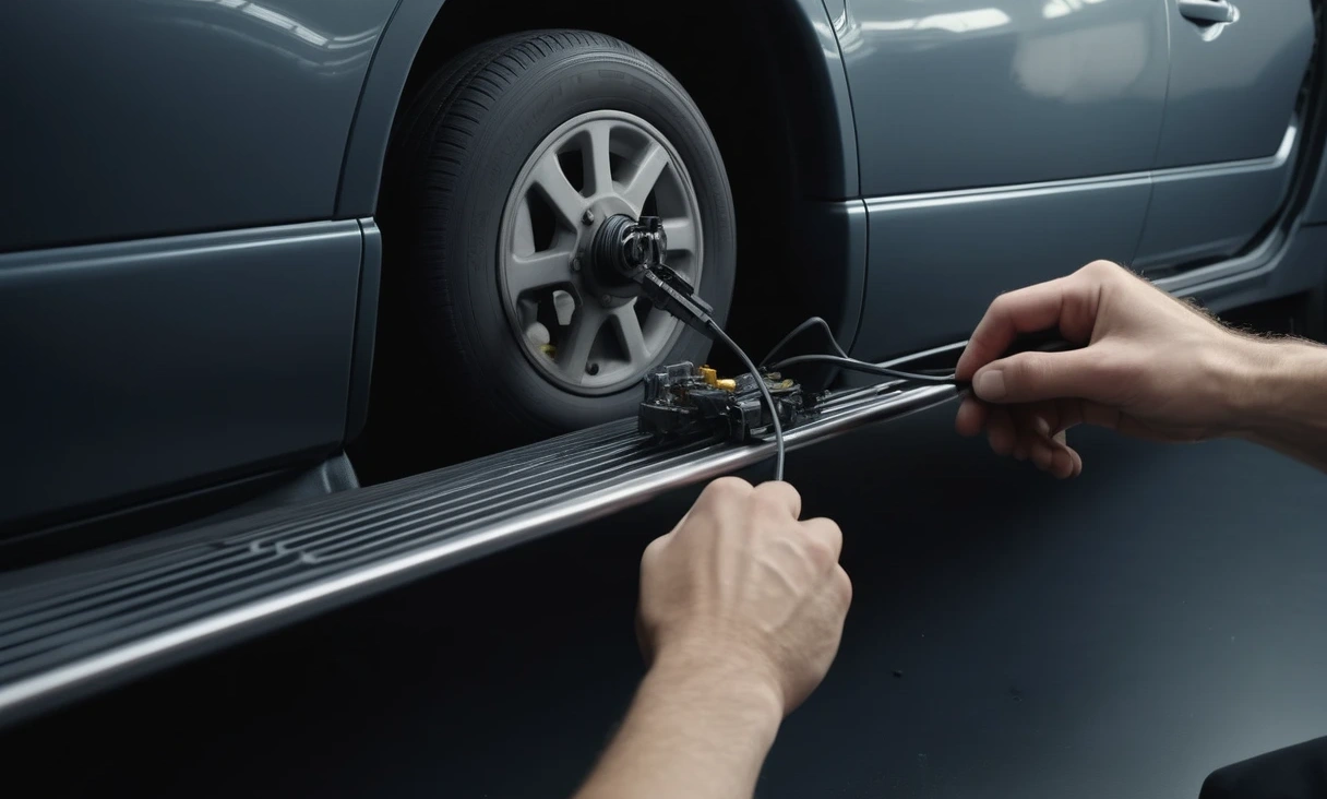 wide shot broken auto 0