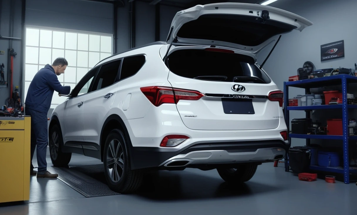 wide shot hyundai santa 0