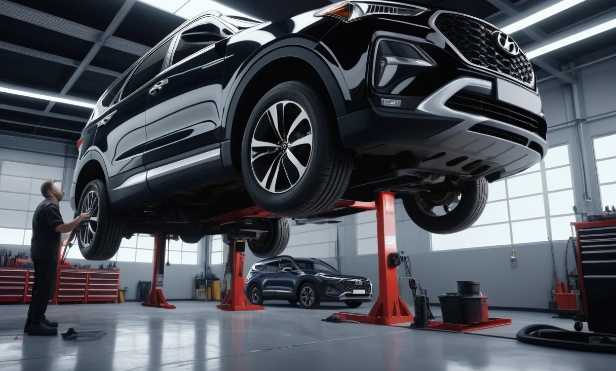 wide shot modern car 0