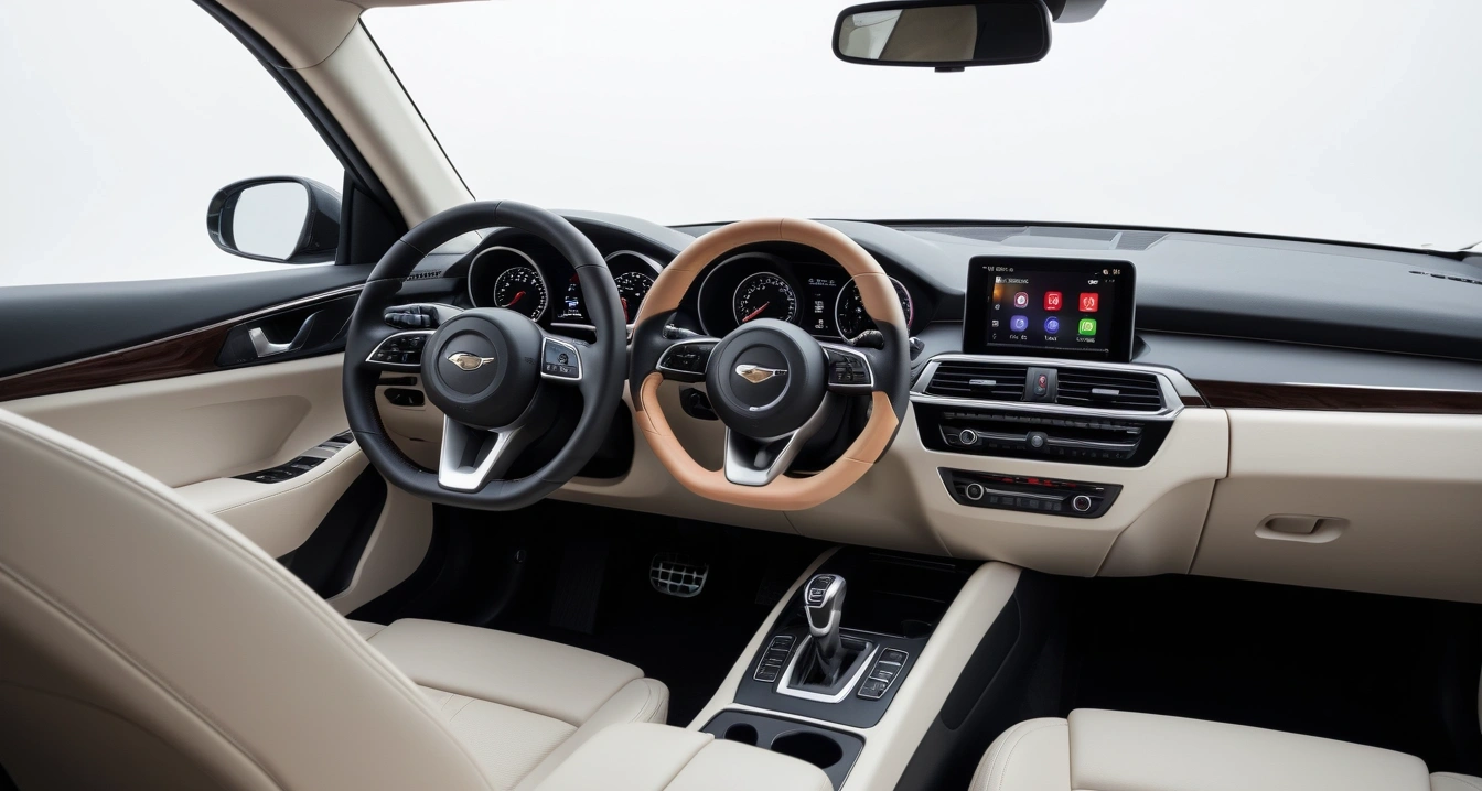a clean modern imported car interior pre 1