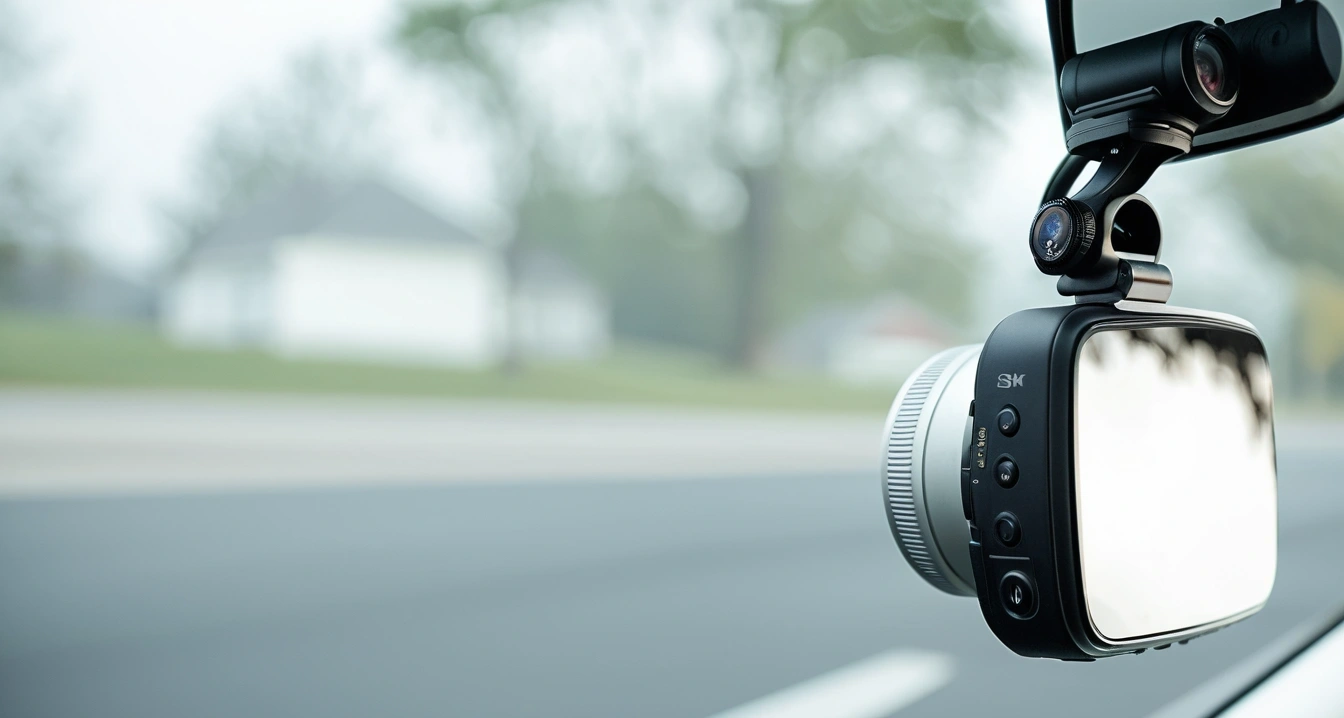 a neat dashcam installed on the windshie 1