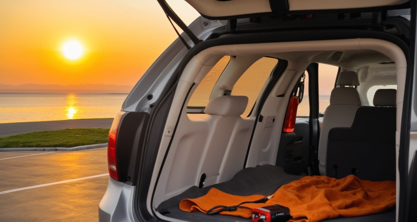 car camping interior installation of inv 1