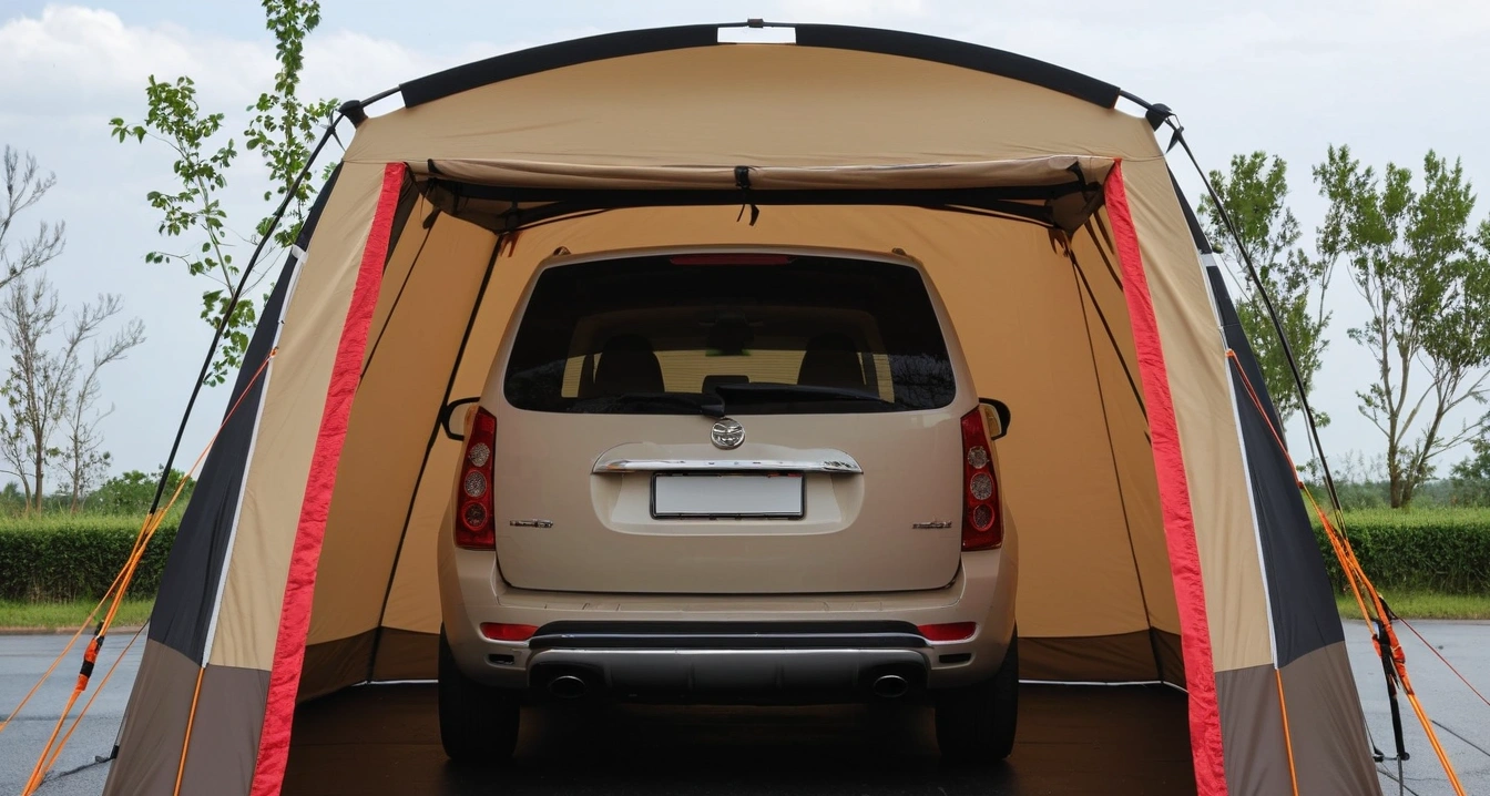 car tent docking shelter installation 1