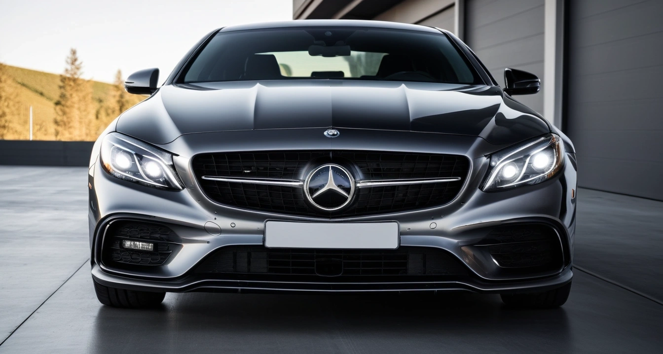 close up of a modern luxury car headligh 1 7