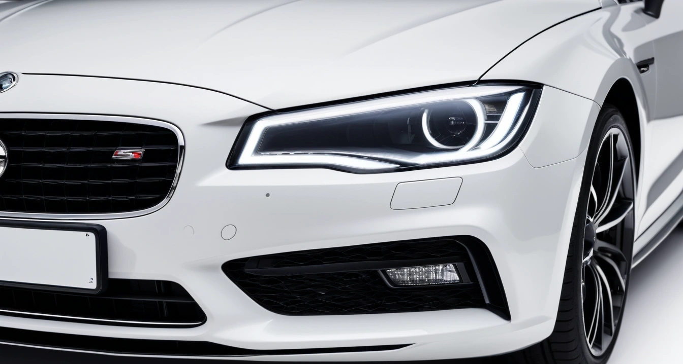 close up of a modern luxury car headligh 1 8