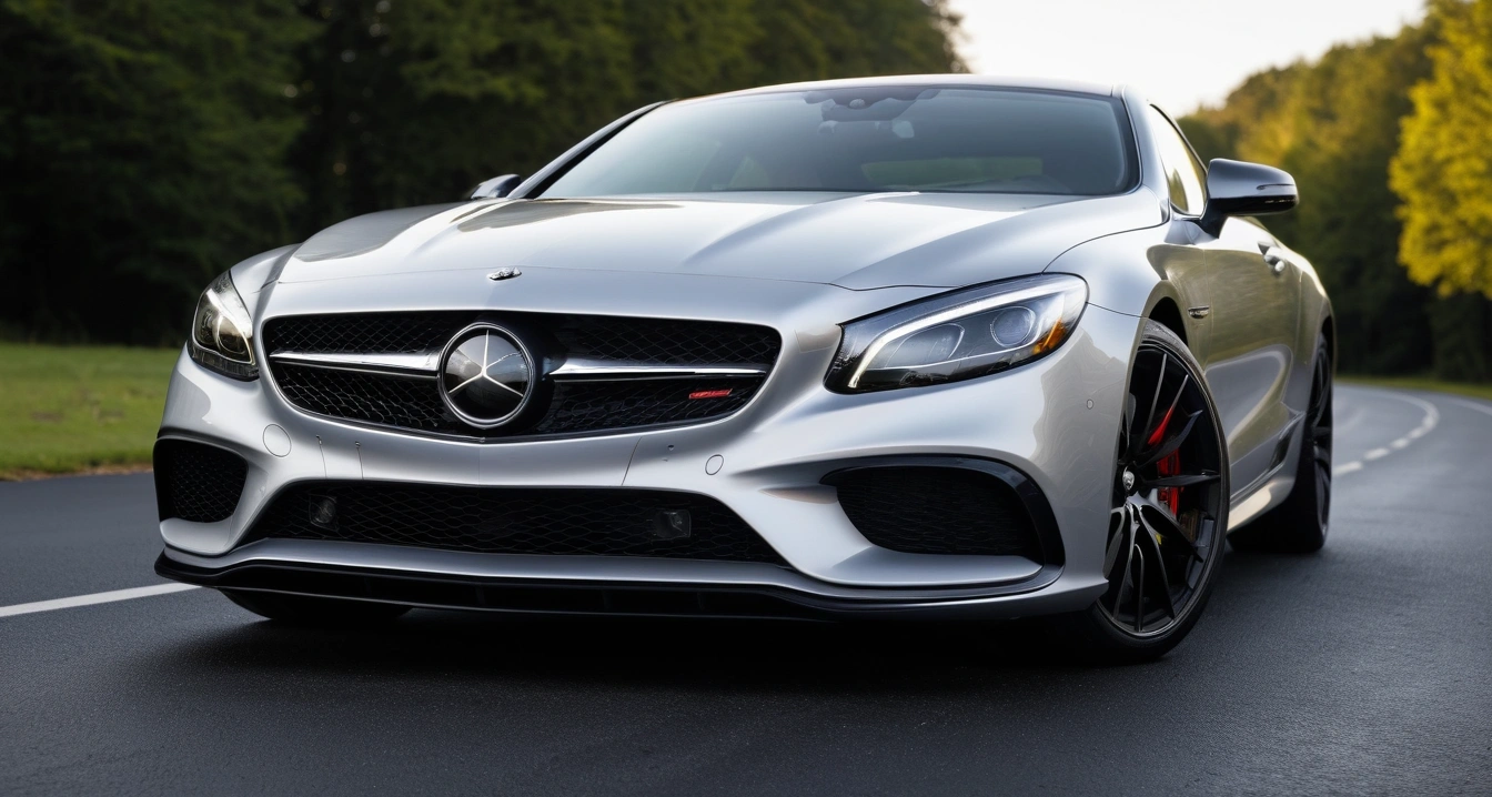 방어 운전<br>- 자동차 보험 및 운전자 법률 보호 체계 점검 (close-up of a modern luxury car headlight and clean front bumper, professional automotive photography, no people)
