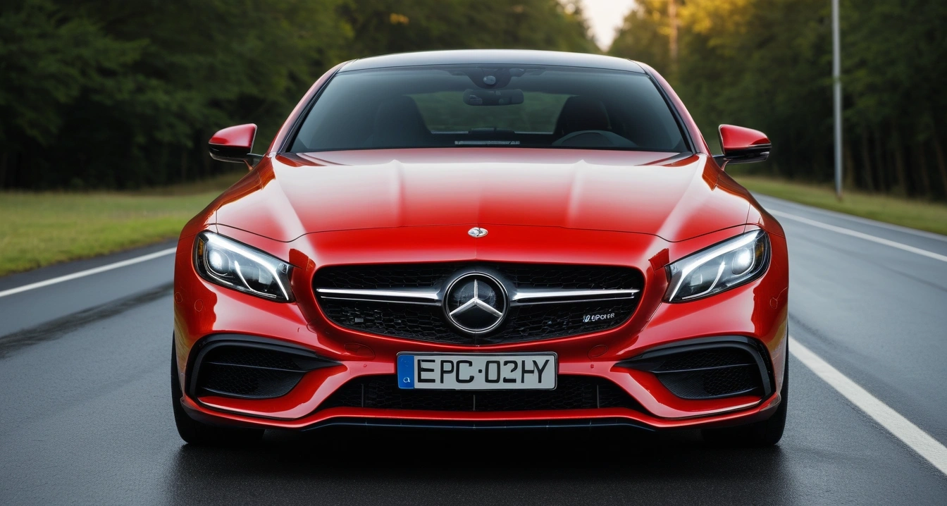 수입차<br>- 수입차 보험료 최적화 및 유지비 절감 전략 (close-up of a modern luxury car headlight and clean front bumper, professional automotive photography, no people)
