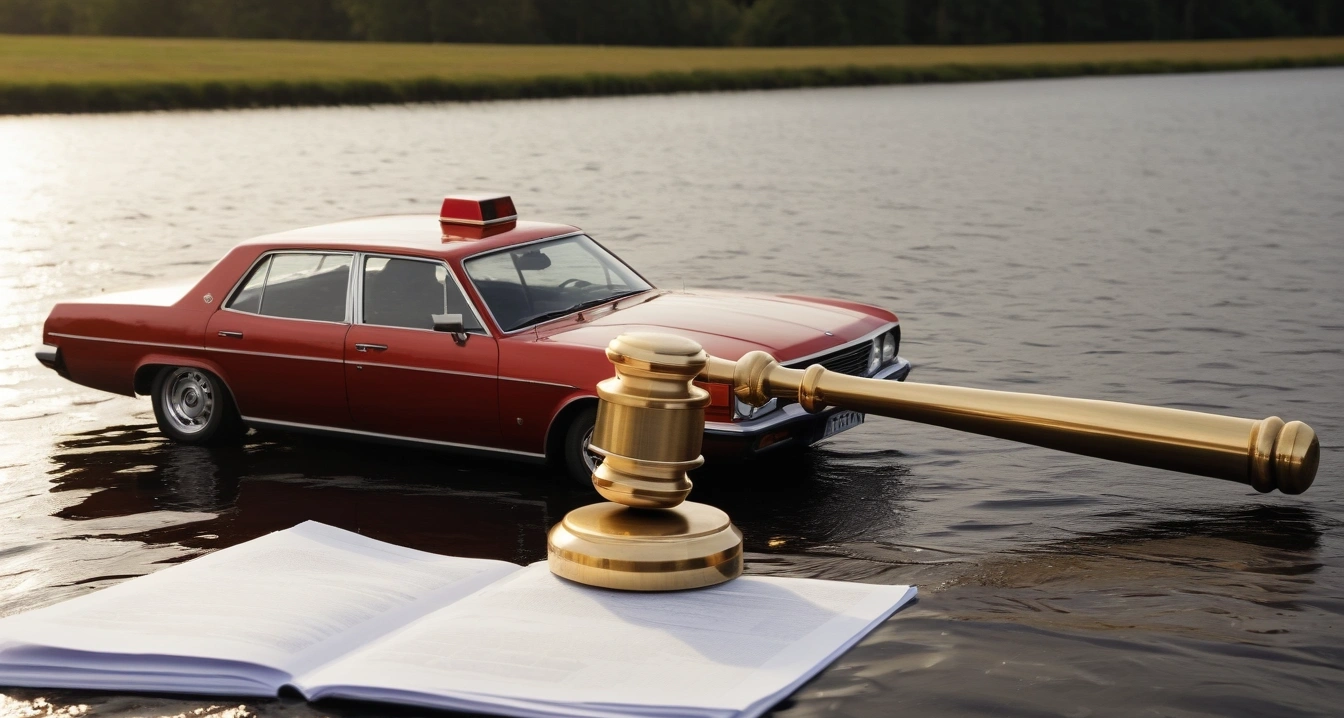 concept of submerged car close up of a c 1