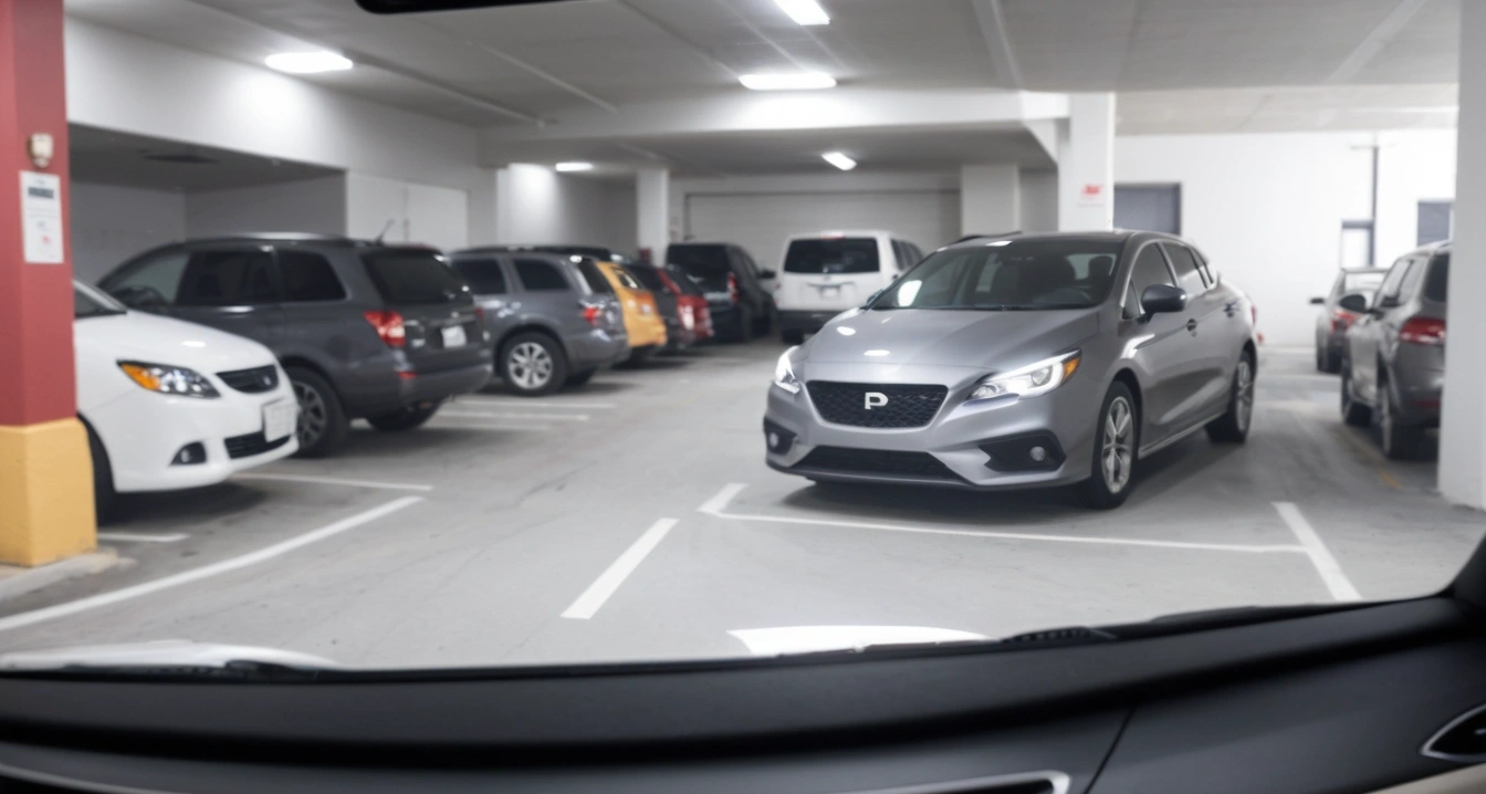 도로 주행<br>- 주차장 사고 방지를 위한 후진 주차 공식 (Parking lot reverse parking)