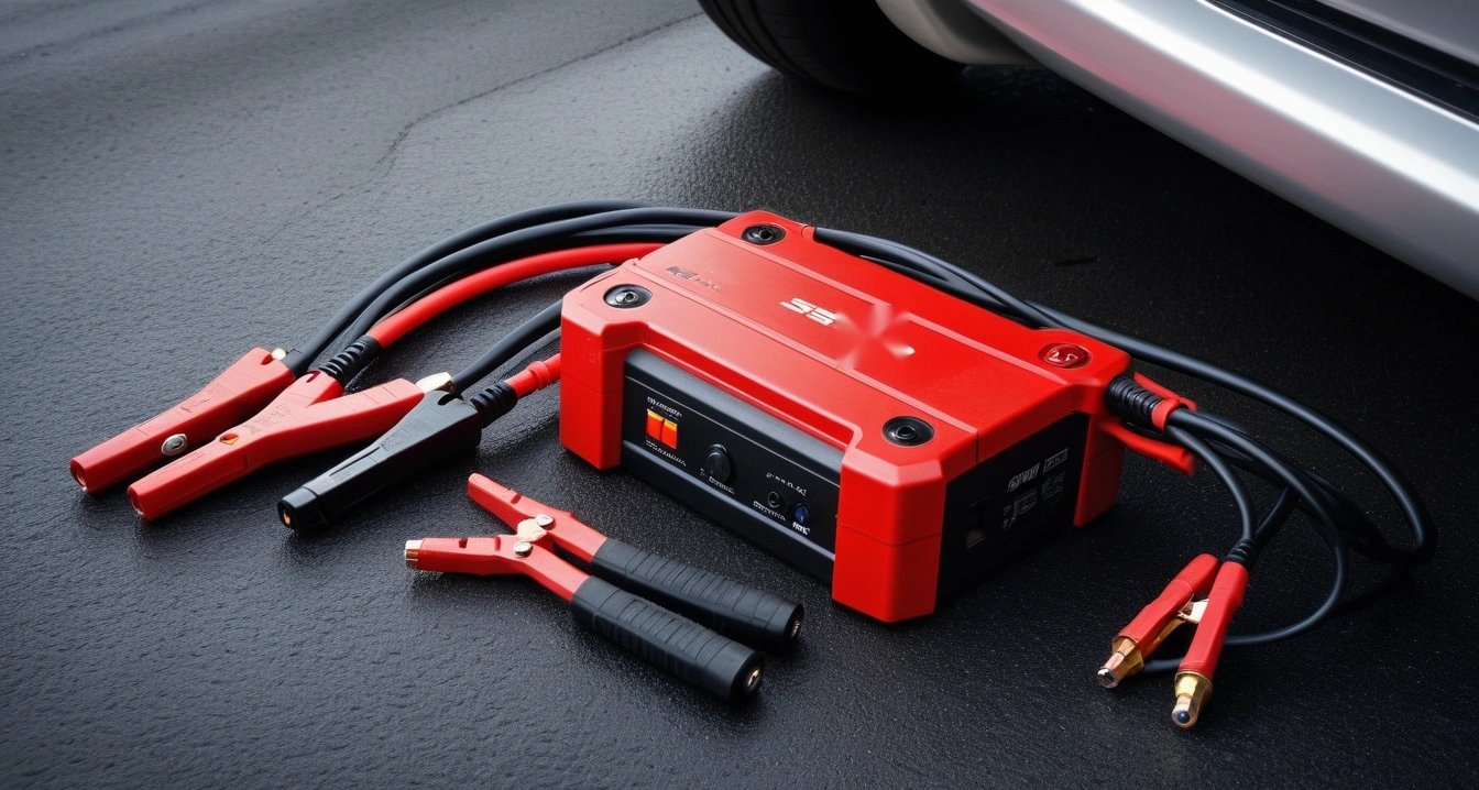 car battery emergency winter jump start 1